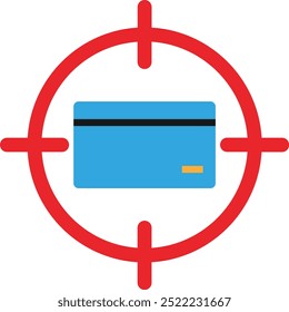 Target Aim Focus Icon Vector Flat Illustration