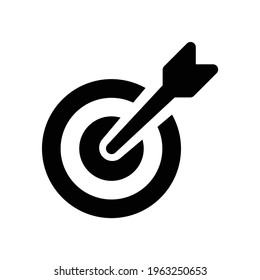 Target aim goal with arrow icon