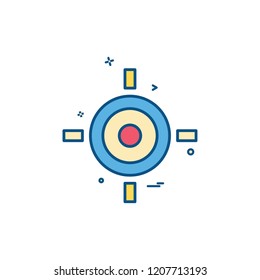 target aim goal icon vector design