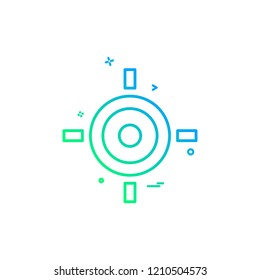 target aim goal icon vector design