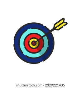 Target, aim, goal vector icon. Idea concept, perfect hit, winner icon