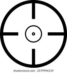 Target and aim icon , bullseye vector, crosshair precision, accuracy, and focus icon for aiming, archery, shooting, or navigation style modern graphic elements, isolated on transparent background,