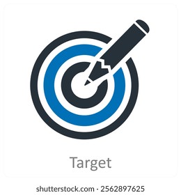 Target and aim icon concept