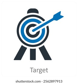 Target and aim icon concept