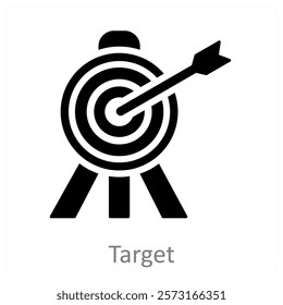 Target and aim icon concept