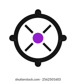 Target aim icon. Concept of accuracy, focus, and precision.