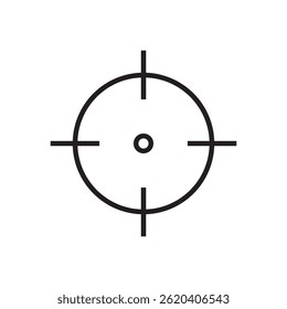target aim icon editable outline stroke vector eps