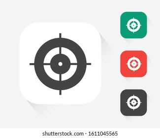 Target Aim Icon Flat Graphic Design with white background
