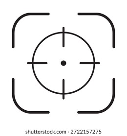 Destino , ícone Aim em estilo simples. Símbolo de mira para o design do seu site, logotipo, aplicativo, UI Vetor EPS 10.