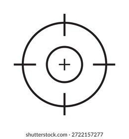 Destino , ícone Aim em estilo simples. Símbolo de mira para o design do seu site, logotipo, aplicativo, UI Vetor EPS 10.