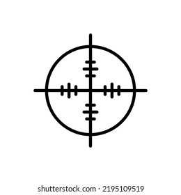 Target and aim icon. Game sign. Focus symbol. Vector isolated on white background.