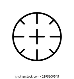 Icono de destino y objetivo. Signo de juego. Símbolo de enfoque. Vector aislado sobre fondo blanco.