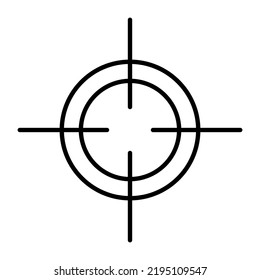 Icono de destino y objetivo. Signo de juego. Símbolo de enfoque. Vector aislado sobre fondo blanco.