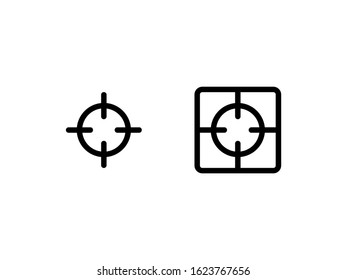 Target and aim icon. Outline style