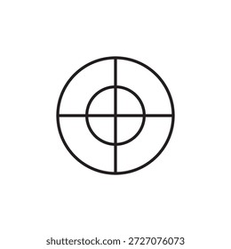 Icono de objetivo objetivo Vector de contorno Línea editable Bullseye Ilustración EPS