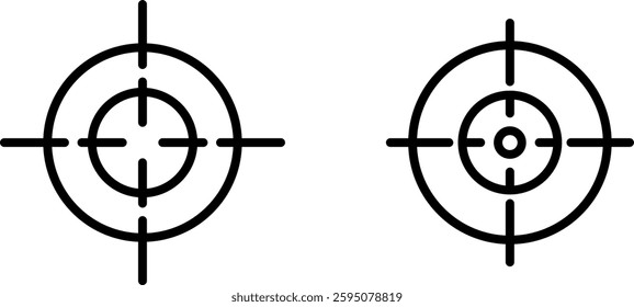 "Target Aim Icon Representing Precision, Focus, and Goal Orientation"