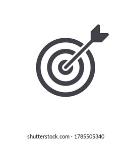 Target aim icon. Successful shoot. Vector illustration.