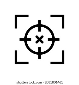 Ziel- oder Zielsymbol mit Kreuz in der Mitte
