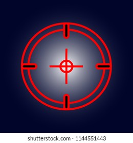 Target aim icon target symbol target vector illustration on dark blue background