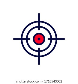 símbolo vectorial de icono de objetivo y símbolo de web