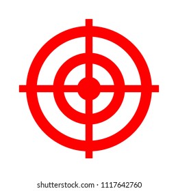 Target aim icon, vector target symbol - cross aim sign - target illustration