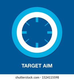 Target Aim Icon, Vector Target Symbol - Cross Aim Sign - Target Illustration