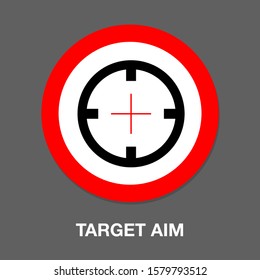 Target Aim Icon, Vector Target Symbol - Target Illustration