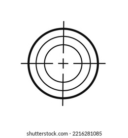 Target and aim line icon