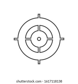 Target Aim line Icon Flat Graphic Design with white background