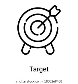 target, aim line icon isolated on white background