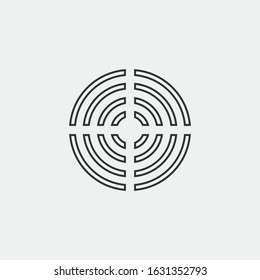 Target aim line vector icon