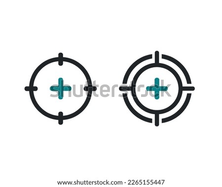 Target aim plus icon. Illustration vector