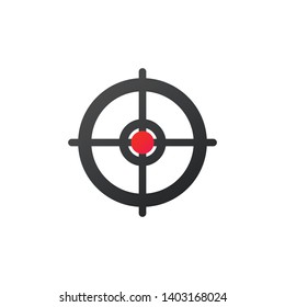 target aim scope icon, vector illustration isolated on white background.