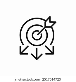 Vector de signo de icono de tiro de puntería de destino