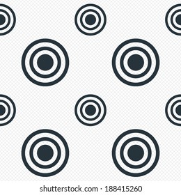 Target aim sign icon. Darts board symbol. Seamless grid lines texture. Cells repeating pattern. White texture background. Vector