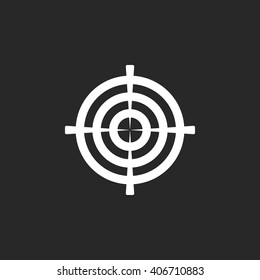 Target aim sign simple icon on background