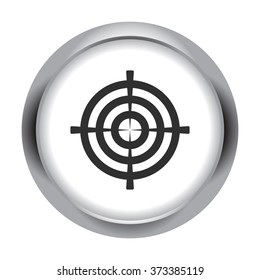 Target aim simple icon on colorful background
