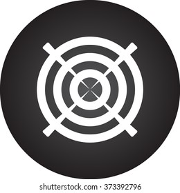 Target aim simple icon on colorful background