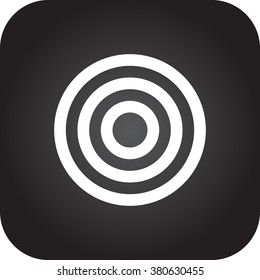 Target aim simple icon on colorful background