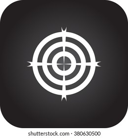 Target aim simple icon on colorful background
