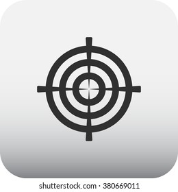 Target aim simple icon on colorful background