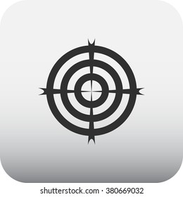 Target aim simple icon on colorful background