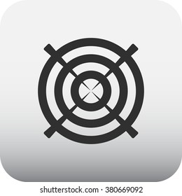 Target aim simple icon on colorful background