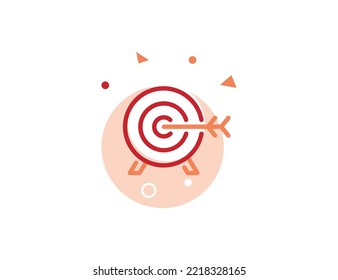Icono de línea de ataque de destino
, Ilustración vectorial Objetivo
