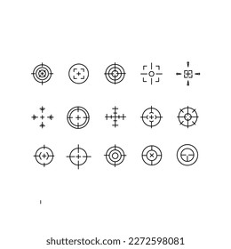 Ziel- und Zielzielgruppe, Zielzielgruppe und Zielgruppe, Symbol-Set für Schussfeuerwaffen