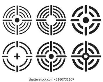 Icono vectorial de destino aislado en fondo blanco