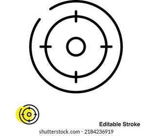 Target Aim Vector Line Icon