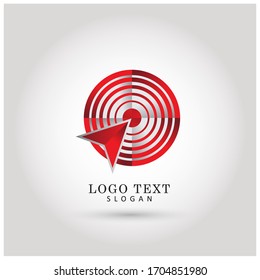 Target, Aiming, Accuracy & Success Logo. Symbol & Icon Vector Template.