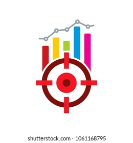 Target Analytic Logo Icon Design