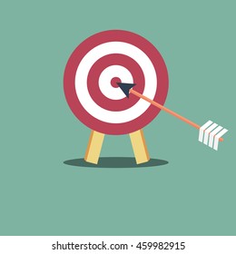 Target and archer ,success concept -vector illustration